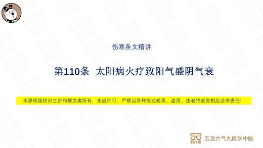 伤寒第110条 太阳病火疗致阳气盛阴气衰 商品图0