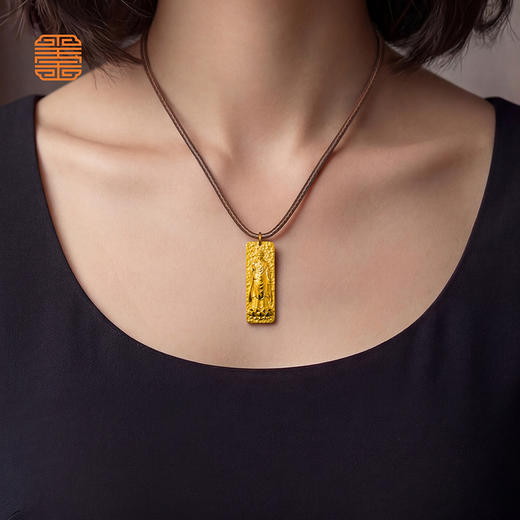 玺匠金铺《无量金佛》足金9999如来佛祖黄金吊坠项链男女生日礼物 商品图7