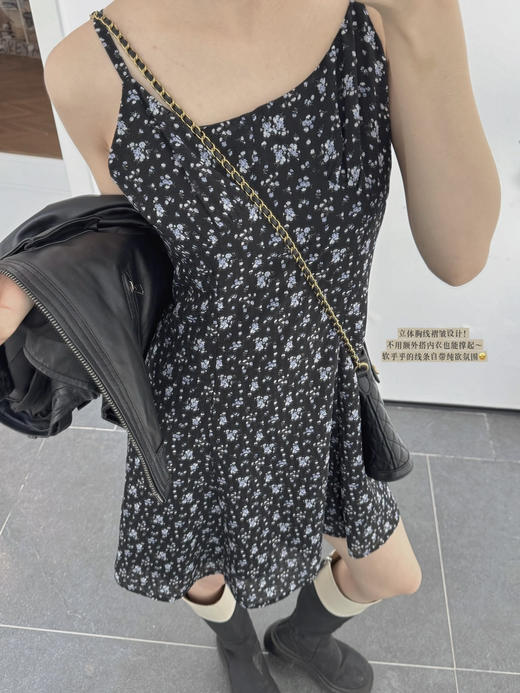 法式碎花吊带裙连衣裙 商品图6