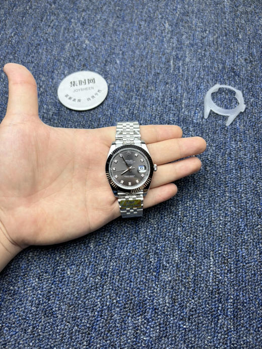 ARF劳力士日志型41mm 水泥灰 灰盘钻面 丹东3235机 五珠链 904L钢 男士腕表 寓意非常好：灰钻（会赚） 商品图8
