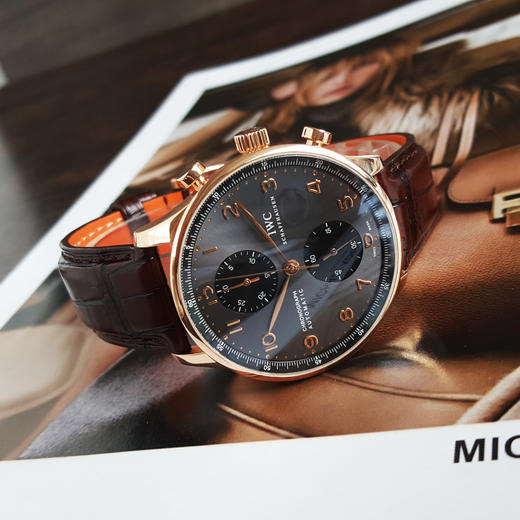【95新】IWC 万国IW371482自动机械机芯计时41MM（男款）葡萄牙系列18K玫瑰金120526NJS09 商品图4