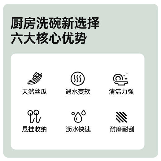 【MAYNOS挂绳丝瓜络】厨房天然清洁神器，不伤锅不伤手！ 商品图1