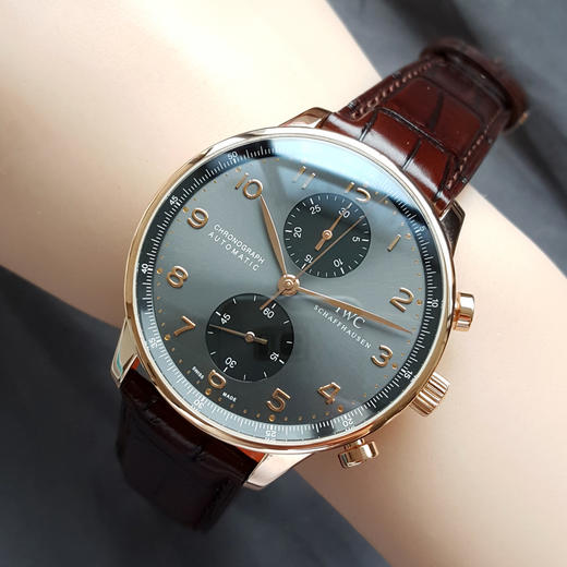 【95新】IWC 万国IW371482自动机械机芯计时41MM（男款）葡萄牙系列18K玫瑰金120526NJS09 商品图7