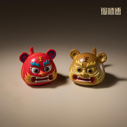 铜师傅《福虎》新中式国潮可爱萌虎 办公室桌面乔迁送礼工艺品 商品图1