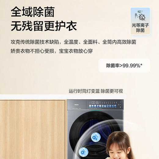 海尔（Haier）洗衣机 XQG100-BSEG78H9U1 商品图9