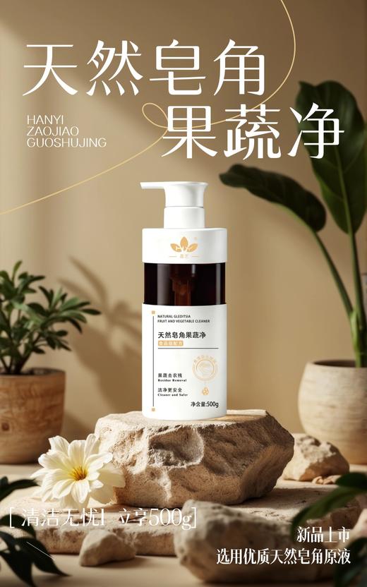 菡艺 天然皂角果蔬净 500g 商品图3