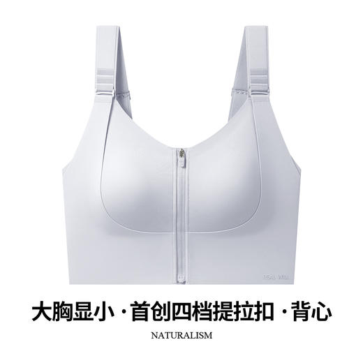 C2-💗【A-D杯】【提拉显小，首创4档可调节肩带】润微前拉链背心内衣女大胸显小运动美背显瘦文胸粉底液隐形无痕  一拉薄3.0PRO 背心 商品图9