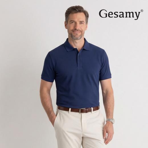 【7A抑菌 触感凉滑 吸汗快干】Gesamy丝光棉短袖POLO衫 （注：产品爆单发货时效为72小时） 商品图3