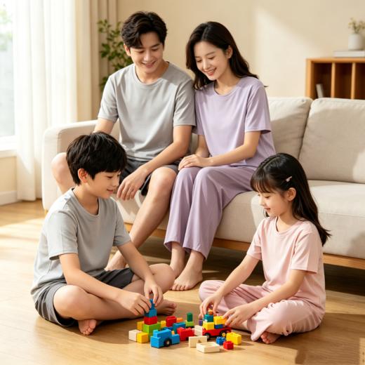 弥黙天丝莱赛尔亲子款家居服 商品图6