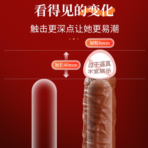 谜姬肉阳具套仿真物理延长套环 商品图6