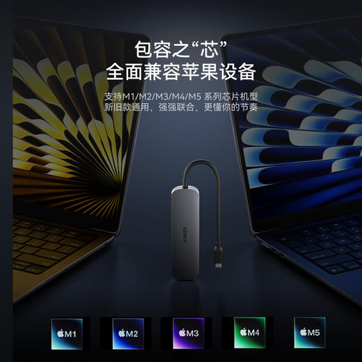 Anker安克 5合1 全能拓展坞 4K高清投屏 A8357 商品图3