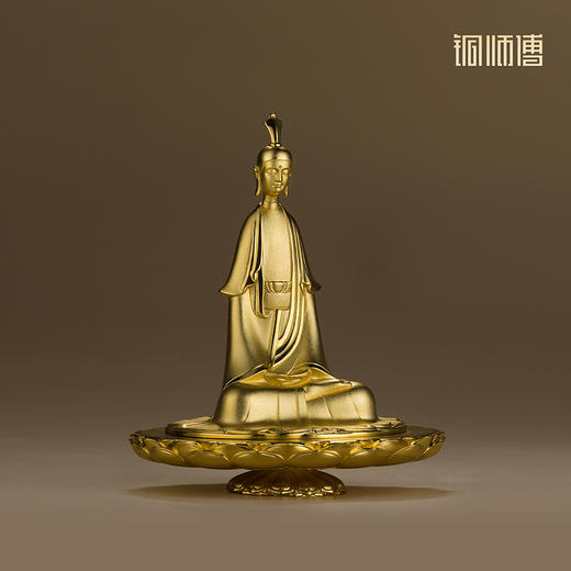 铜师傅《静悟》工位禅意观音菩萨铜摆件 静心情绪稳定治愈礼物 商品图2