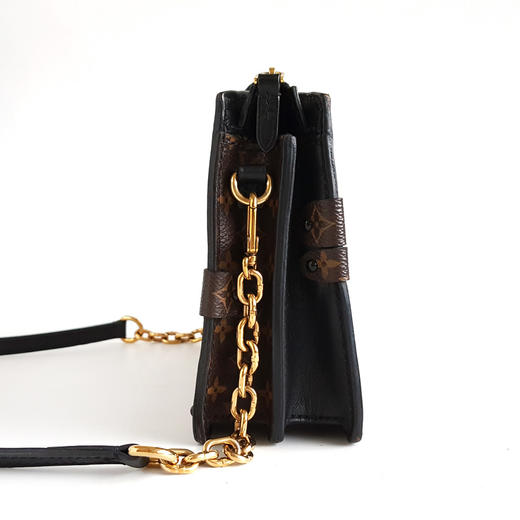 【95新】LV路易威登M43596老花拼色trunk clutch 软盒子单肩斜挎包女士180526AK02 商品图2