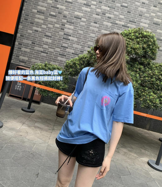 Chr*me hearts马蹄撞色logo短袖T恤051808 商品图3