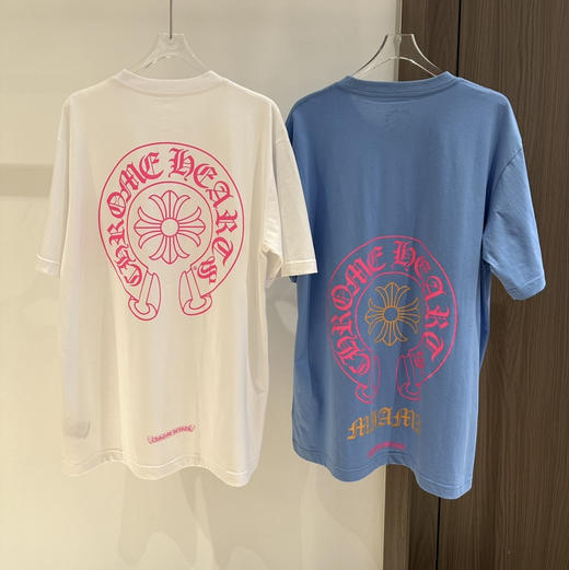 Chr*me hearts马蹄撞色logo短袖T恤051808 商品图1