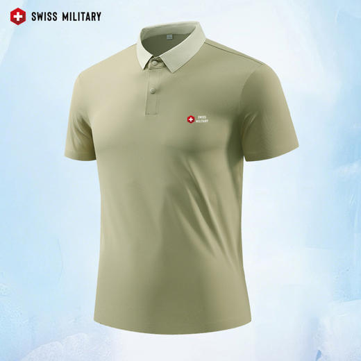 【凉感亲肤 四面弹力 多款可选】瑞士军工SWISS MILITARY冰丝POLO衫（多场景可穿） 商品图2