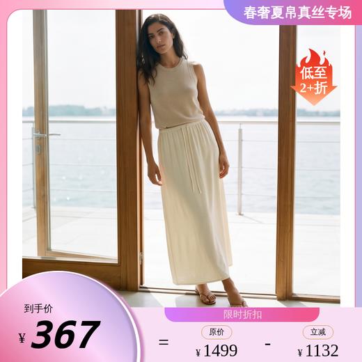 PALUOPO/PL高腰针织弹力提花显瘦百搭高级感半截裙ES260658B 商品图0