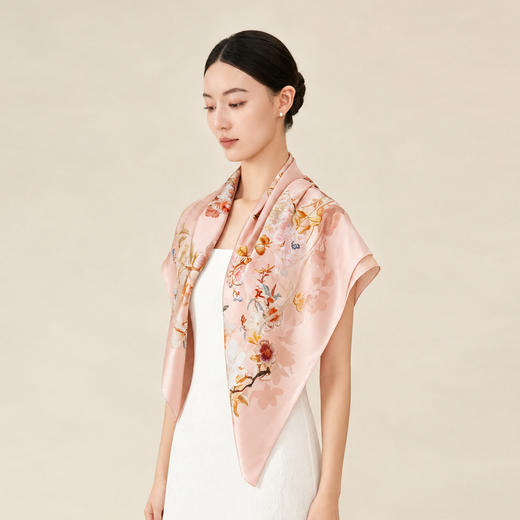 万事利双面印花大方巾-漫花境 商品图0