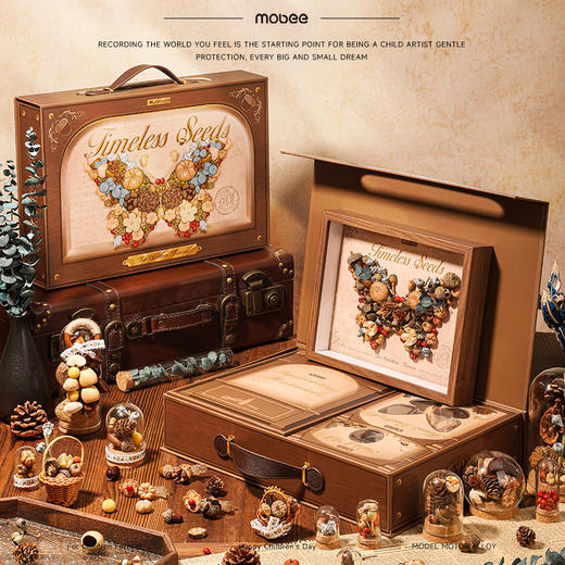 【自然手作 定格时光】mobee时光种子铺 植物果实果壳DIY 立体画/果壳铃/花篮挂坠/发夹和项链 植物认知启蒙 创意手工玩具 节日礼品 生日礼物 商品图4