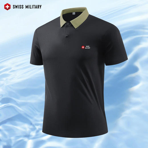 【凉感亲肤 四面弹力 多款可选】瑞士军工SWISS MILITARY冰丝POLO衫（多场景可穿） 商品图3