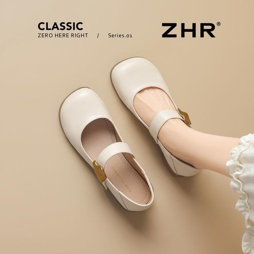 ZHR复古平底玛丽珍鞋2026夏季新款金属饰扣百搭轻便显瘦单鞋通勤★ 商品图4