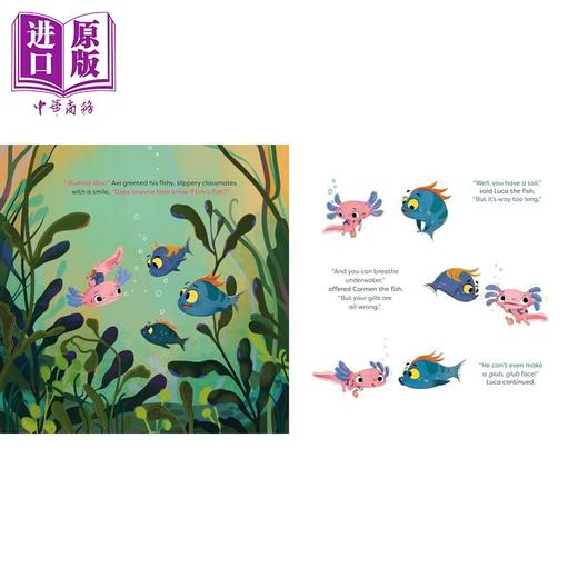 【中商原版】墨西哥钝口螈不是青蛙 Axl The Axolotl Is Not A Frog 英文原版 儿童绘本故事书 充满趣味和正能量 进口童书精装 商品图3