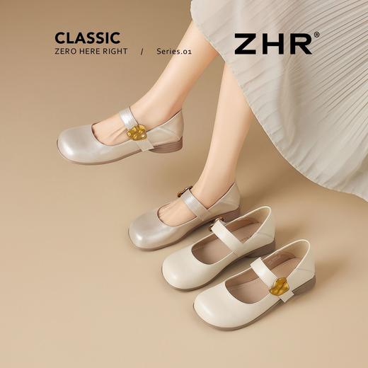 ZHR复古平底玛丽珍鞋2026夏季新款金属饰扣百搭轻便显瘦单鞋通勤★ 商品图9