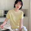 莱赛尔天丝短袖针织衫， 凉感、丝滑、颜值，重工定制，针织工艺细腻，不紧绷不松垮（预售3-5天发货） 商品缩略图4