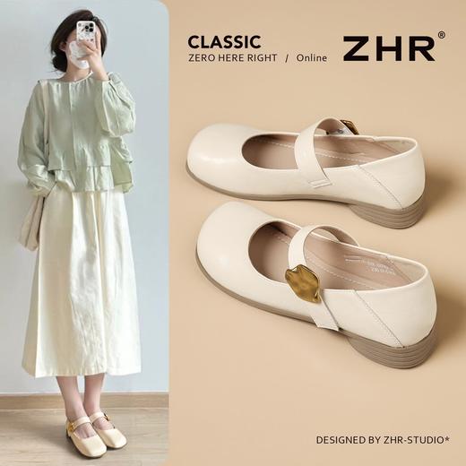 ZHR复古平底玛丽珍鞋2026夏季新款金属饰扣百搭轻便显瘦单鞋通勤★ 商品图0