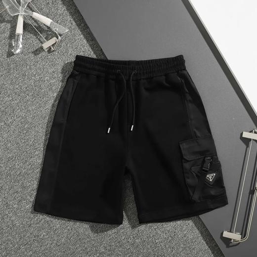 PRA夏季新款侧面梭织拼接口袋休闲短裤 商品图0
