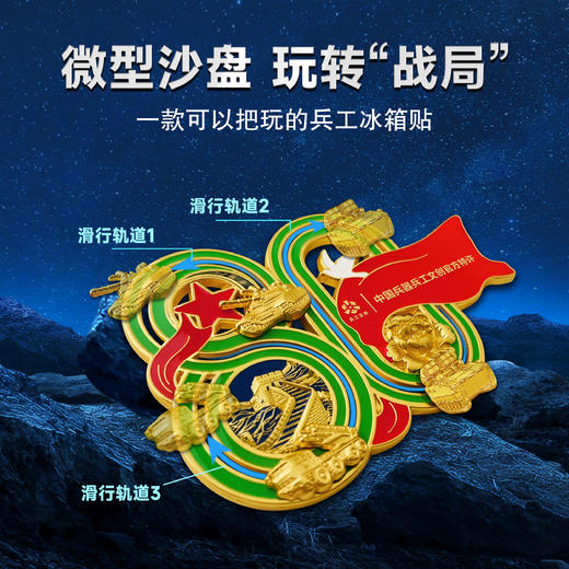 中国兵器&兵工文创【2026大国重器】纪念套装微型沙盘兵工冰箱贴纪念章 商品图2