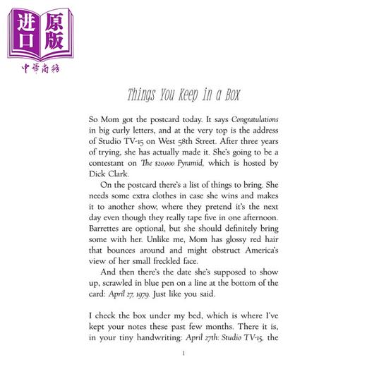 预售 当你到达我 英文原版 When You Reach Me 2010年纽伯瑞金奖 科幻悬疑小说 美国畅销儿童文学作家Rebecca Stead丽贝卡·斯戴德 商品图1