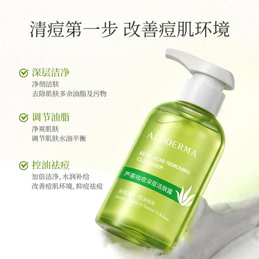 【618现货钜惠】瑷露德玛芦荟祛痘深层洁肤露 150g    清洁控油祛痘洁面 商品图2
