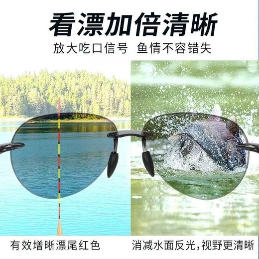 热卖中！！【专业钓鱼装备】JCC男士偏光墨镜 钓鱼看漂专用高清增晰护目镜 1副装（现货48小时速发！） 商品图3