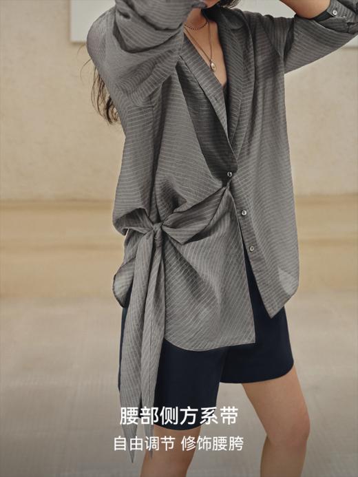 都市通勤 系带收腰长袖衬衫FCG2SHT029 商品图3
