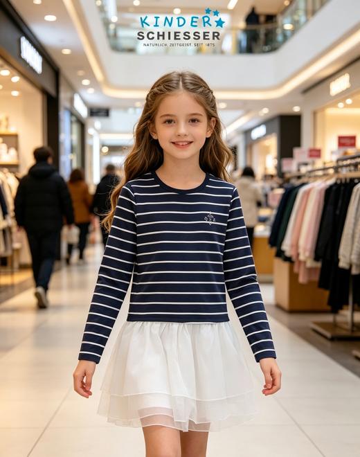 （清仓款，不退换）SCHIESSER KINDER/舒雅女童棉莫长袖裙子3F/17800D 商品图3