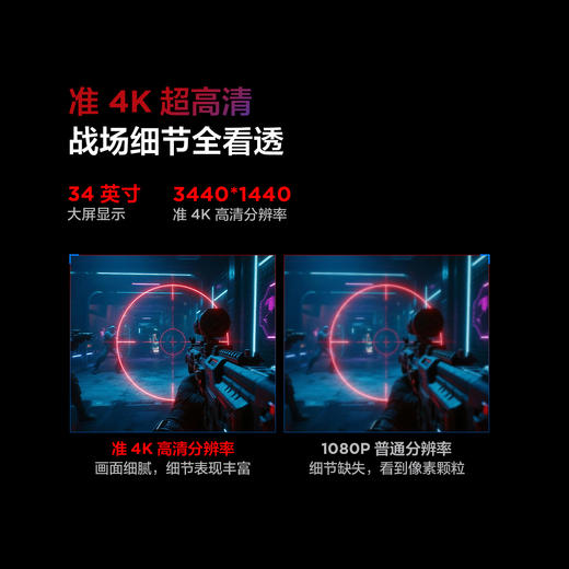 【FFALCON雷鸟】雷鸟Q8 34英寸准4K180Hz 2304灯珠QD-MiniLED高刷电竞显示器 曲面带鱼屏TypeC90W双音响办公电脑显示屏 R34Q81-JN 商品图3
