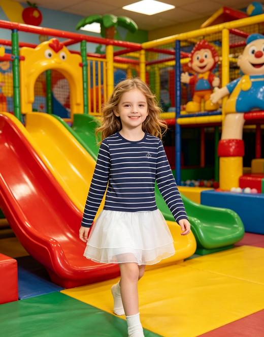 （清仓款，不退换）SCHIESSER KINDER/舒雅女童棉莫长袖裙子3F/17800D 商品图4