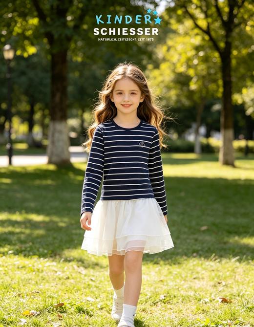 （清仓款，不退换）SCHIESSER KINDER/舒雅女童棉莫长袖裙子3F/17800D 商品图1