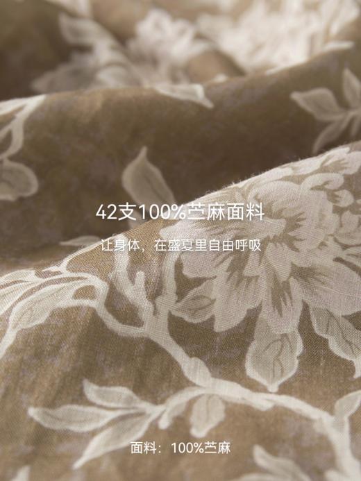 沉香花影100%苎麻印花无袖上衣FCG2TOP062 商品图5