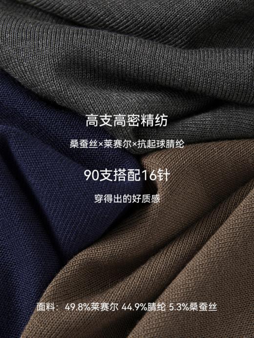 row风高支精纺圆领短袖针织衫FCG2WST059 商品图6