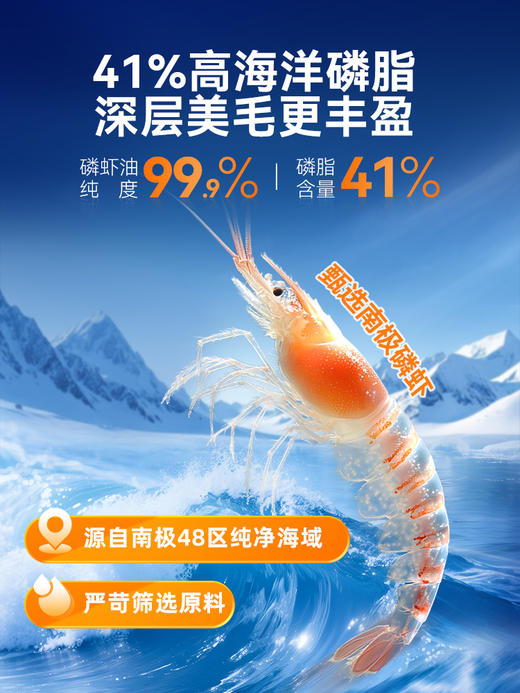 普安特宠物猫咪狗狗专用南极磷虾油美毛护肤帮助改善掉毛非鱼油61% 商品图1