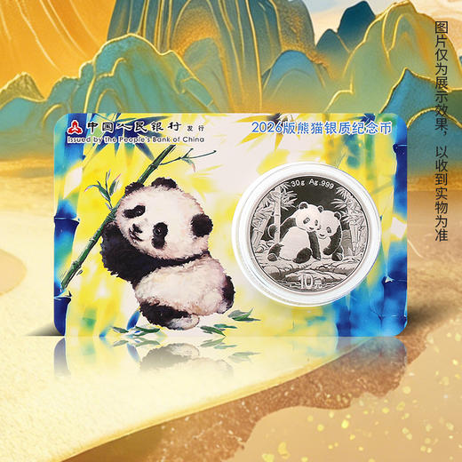 【夏日限定福利款】2026年熊猫银币夏季智能卡 福泽夏竹 竹影铄金 30克足银999 NFC智能卡 人民银行发行 商品图4