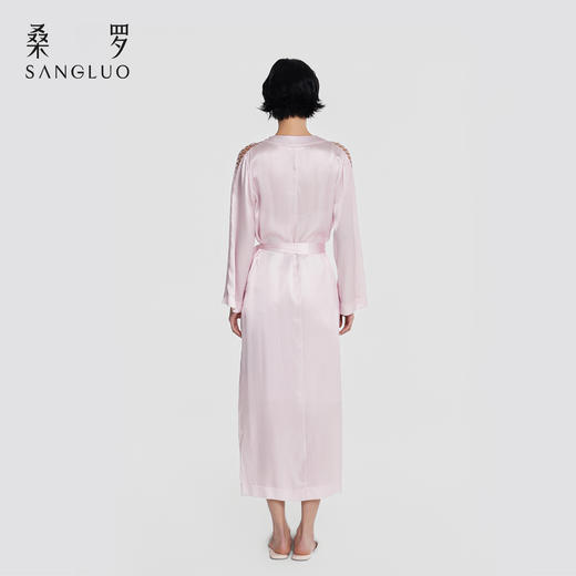 游园惊梦』桑罗中式戏曲印花100%桑蚕丝真丝睡袍女家居服2026新款 商品图6