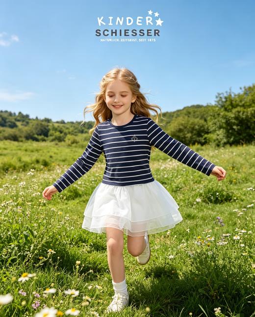 （清仓款，不退换）SCHIESSER KINDER/舒雅女童棉莫长袖裙子3F/17800D 商品图2