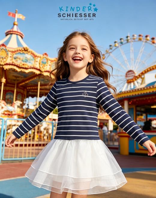 （清仓款，不退换）SCHIESSER KINDER/舒雅女童棉莫长袖裙子3F/17800D 商品图0