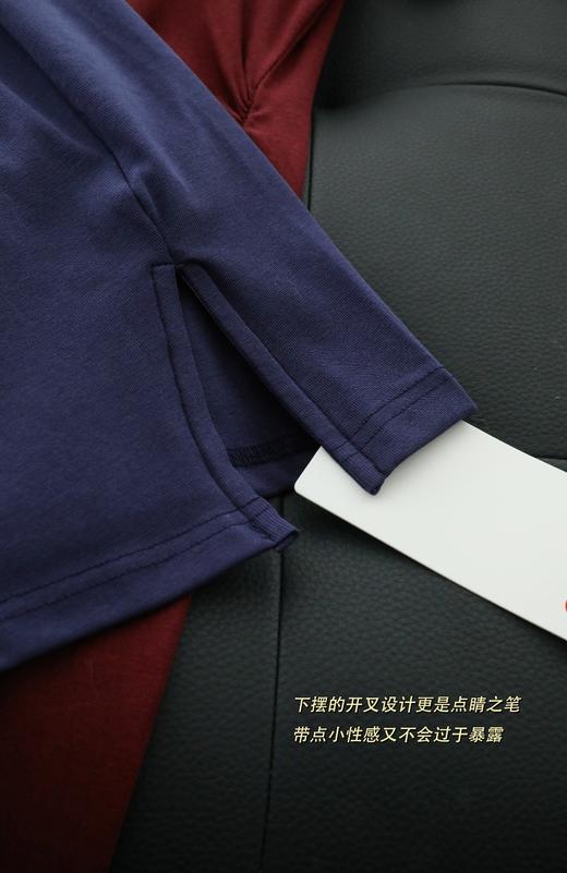 斐*同款捏褶收腰开衩T恤裙 商品图11