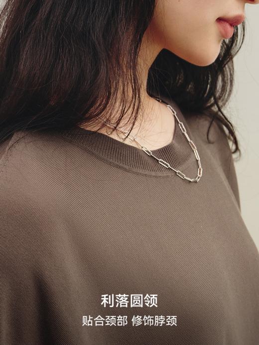 row风高支精纺圆领短袖针织衫FCG2WST059 商品图2