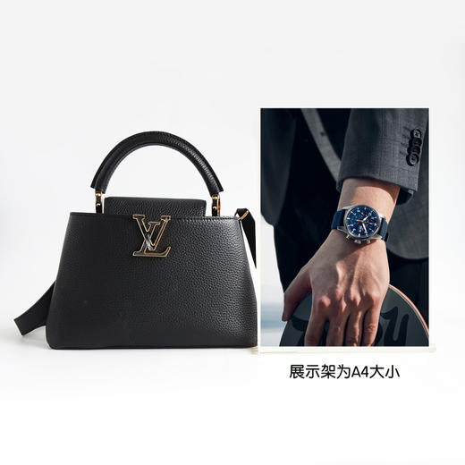 【98新】LV路易威登CAPUCINES BB M14970黑金珐琅双链条款卡普辛CAPUCINES BB号单肩手提包女士200526AK09 商品图10