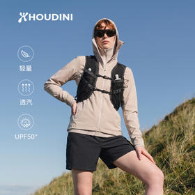 HOUDINI胡丁尼Pace Trail疾速户外26春夏新女连帽跑步轻防风外套 810061